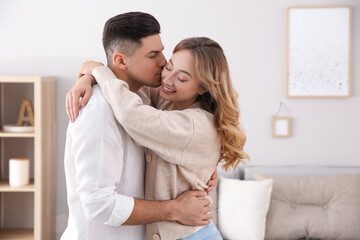 Poster - Lovely couple enjoying time together at home