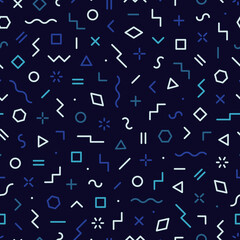 Wall Mural - school shapes seamless pattern. repeated abstract geometric background. design patern for prints. re