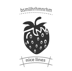 Wall Mural - Strawberry simple vector icon. Strawberry isolated icon