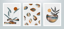 Abstract Illustration With Pebbles. Stones With Different Textures.	
