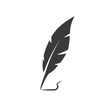 © yana - Quill feather pen signature, icon, vector.