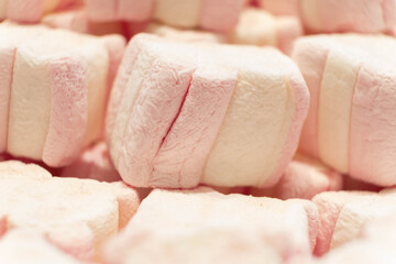 Wall Mural - Colorful sweet jelly, pastel marshmallow and candies with sugar. Macro.