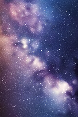 Sticker - night starry sky. milky way, stars and nebula. space vector background