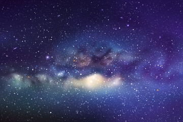 Canvas Print - night starry sky. milky way, stars and nebula. space blue background