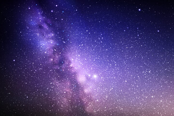 Sticker - night starry sky. milky way, stars and nebula. space vector background