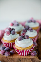 Cranberry Vanilla Cupcakes 