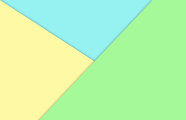 Abstract Geometric Shapes Flat Background Trendy Bright Tropical Green, Blue and Yellow Colors - Minimalism, Modern, Simple