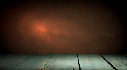 Wall Mural - Texture dark concrete floor with mist or fog