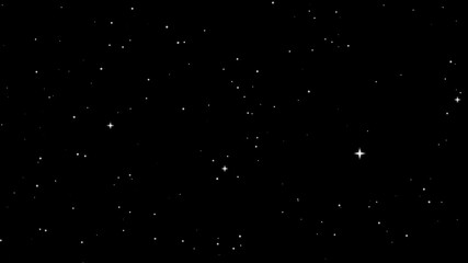 black sky with stars space background