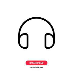 Wall Mural - Headphones icon vector. Headset sign