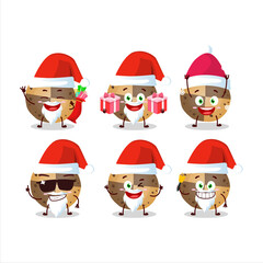 Wall Mural - Santa Claus emoticons with sweety cookies cartoon character