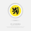 Abstract happy national day of Flanders country with country flag in circle greeting background