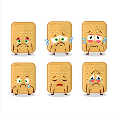 Wall Mural - Biscuit cartoon the character with sad expression