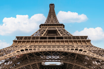 Fototapete - Eiffel tower in Paris city