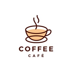 Wall Mural - coffee cup cafe logo vector icon illustration