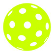 pickleball ball isolated on white
