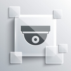 Sticker - Grey Motion sensor icon isolated on grey background. Square glass panels. Vector