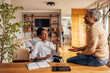 © bnenin - Two lovers, enjoying at home, talking.