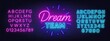 © TanyaFox - Dream Team neon sign on brick wall background.