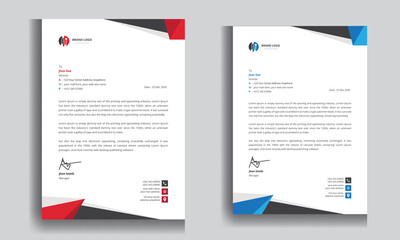 Wall Mural - Modern Professional Letterhead Design Template for your Business