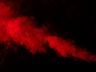 Leinwandbilder - Red smoke on a black background, texture