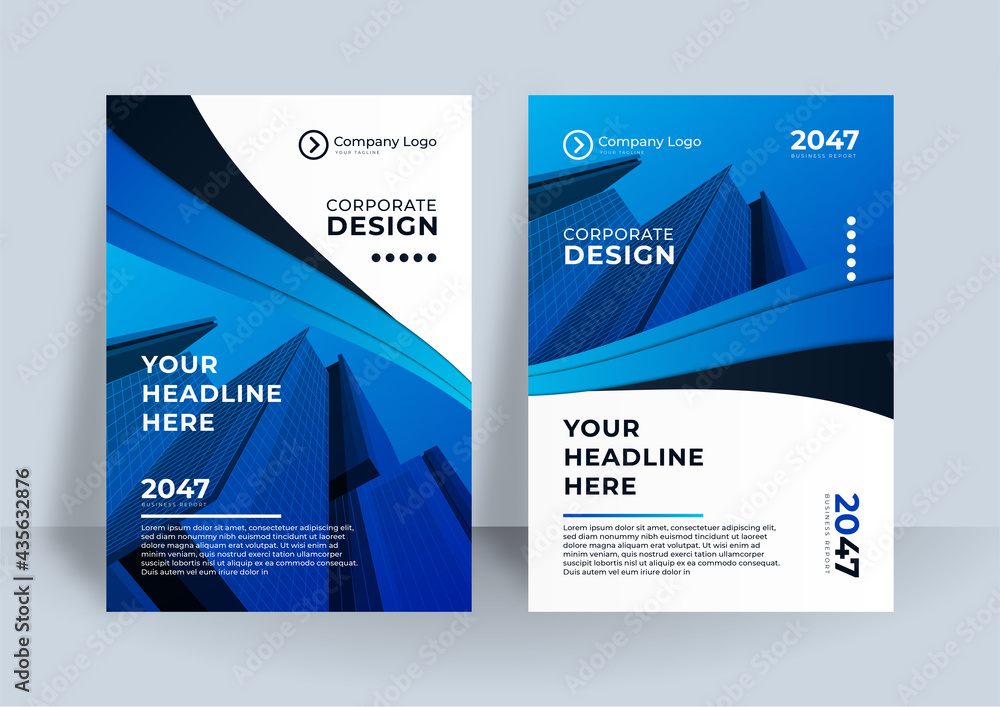 Blue Color Cover Blue Color Scheme with City Background Business Book Cover Design ...