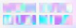 © graficanto - Holograph Trendy Banner. Neon Graphic Overlay, 80s, 90s Music