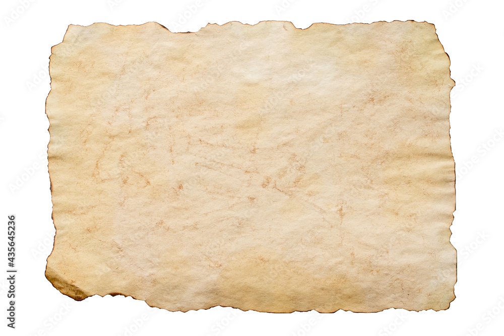 old brown grunge paper isolated on white background Stock Photo | Adobe ...