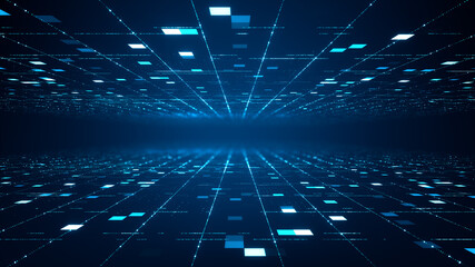 Wall Mural - abstract technology big data concept.