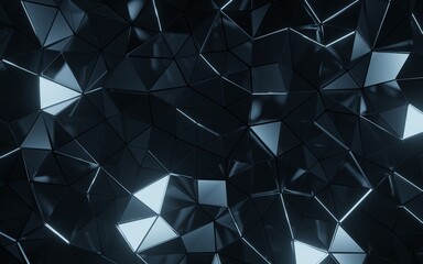 3d render of metallic dark blue textured wallpaper