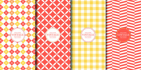 Wall Mural - orange abstract seamless pattern. abstract seamless geometric pattern vintage orange. pattern with d