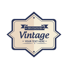 Sticker - invitation vintage style icon