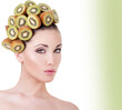 © Svetlana Fedoseeva - Beautiful woman with hairstyle made ​​from fresh kiwi