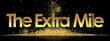 The Extra Mile in golden stars and black background