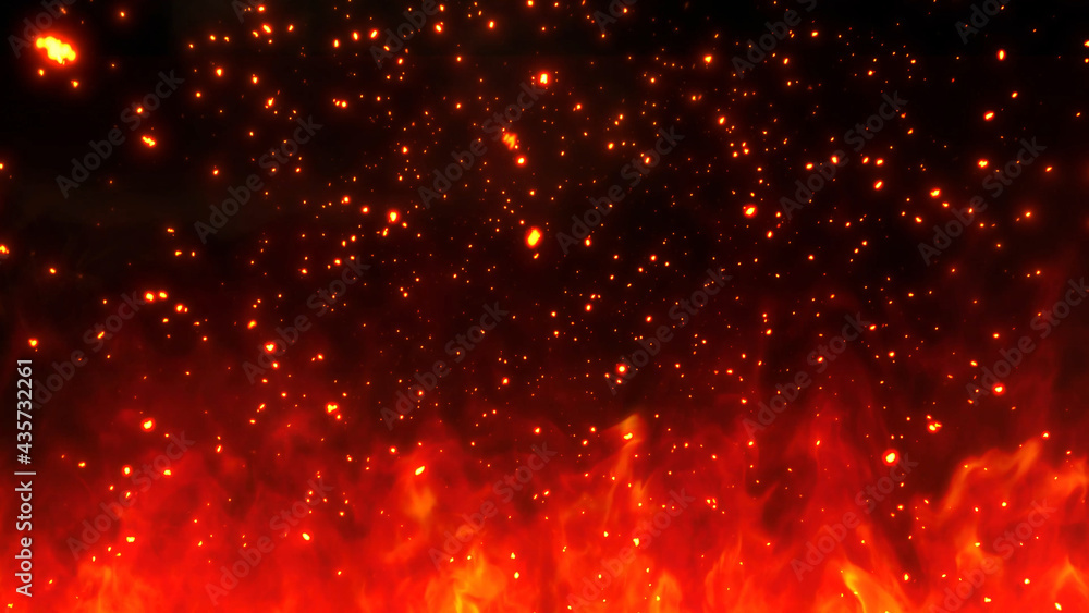 舞う火花と火の粉 Stock Photo | Adobe Stock 