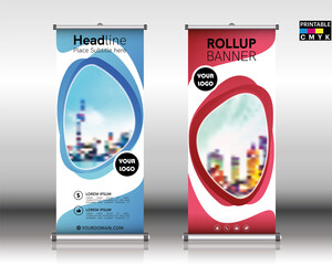 roll up banner stand template design