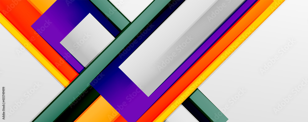 Color abstract lines trendy geometric background for business or technology presentation, internet poster or web brochure cover, wallpaper