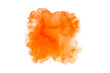 abstract art watercolor paint on white background color orange