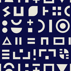 White random shape memphis vector illustration seamless background pattern design.