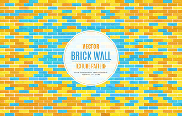 Wall Mural - colorful block brick wall pattern texture background