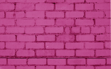 Wall Mural - Pattern of brick wall with blur effect in pink tone.