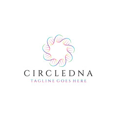 gen logo design vector with colorful circle concept for health and healing