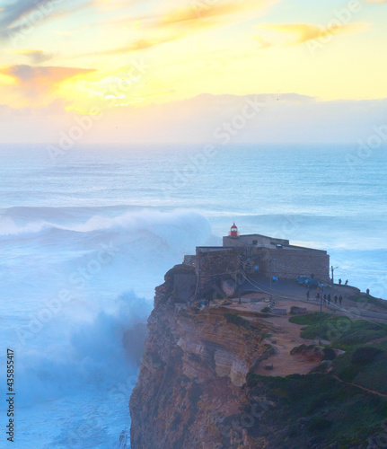Lighthouse  Nazare Portugal...