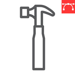 Wall Mural - hammer line icon
