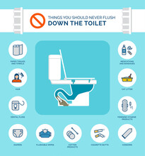 Things You Should Never Flush Down The Toilet