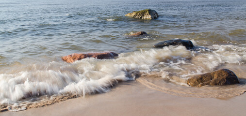 Poster - Stones on the seashore by the Baltic Sea.