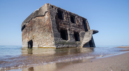 Wall Mural - Ruins of old war fort in Liepaja, Latvia.