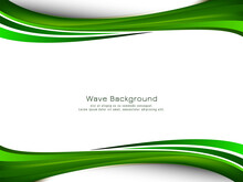 Abstract Modern Green Wave Design Background