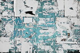 Fototapeta Młodzieżowe - Old Grunge Ripped Torn Vintage Posters and Ads Background Texture. Grungy Urban Wall with Creased, Crumpled, Torn and Shabby Background. Scrapped Paper Surface Textured Background.