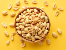Bowl Of Roasted Salted Peanuts
